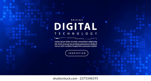 Digital technology speed network connect blue background, cyber nano information, abstract communication, innovation future tech data, internet connection, Ai big data, lines dots illustration vector