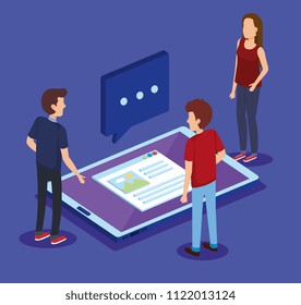 digital technology with teamwork isometrics