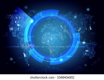 Digital technology
Digital technologies Concept. Dark blue, blue vector background. EPS-10.