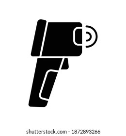 Digital Technology Thermometer Glyph icon