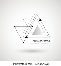 Digital technology triangle design. Vector creative concept communication