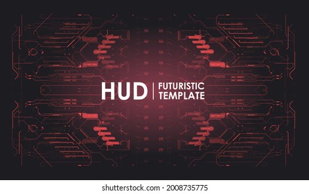 Digital Technology UI Futuristic HUD. Virtual Reality template. Sci-Fi Modern Graphic Layout. Futuristic VR head-up display design. High tech screen. Cyberspace in HUD style.