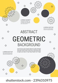 Digital technology vector concept illustration. Abstract geometric style background. Design for booklet, brochure cover, flyer, annual report