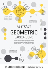 Digital technology vector concept illustration. Abstract geometric style background. Design for booklet, brochure cover, flyer, annual report