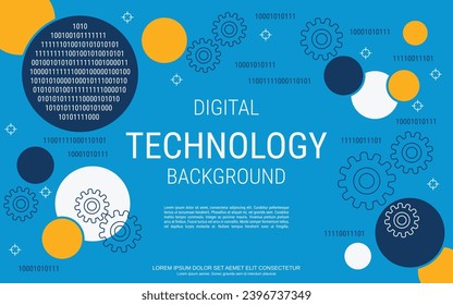 Ilustración del concepto de vector de tecnología digital. Resumen del fondo de estilo geométrico. Diseño para banner, folleto, portada de folletos, volante, presentación