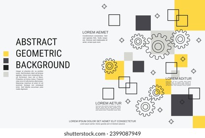 Digital technology vector concept illustration. Abstract geometric style background. Design for banner, booklet, brochure cover, flyer, presentation