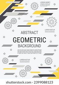 Digital technology vector concept illustration. Abstract geometric style background. Design for booklet, brochure cover, flyer, annual report