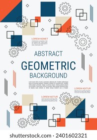 Ilustración del concepto de vector de tecnología digital. Resumen del fondo de estilo geométrico. Diseño del folleto, portada del folleto, folleto, informe anual