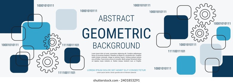 Digital technology vector concept illustration. Abstract geometric style background. Design for web banner, booklet, brochure cover, flyer, annual report