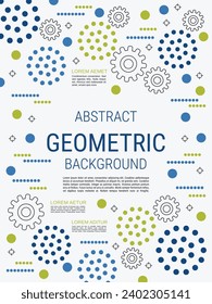 Digital technology vector concept illustration. Abstract geometric style background. Design for booklet, brochure cover, flyer, annual report