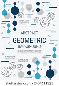 Digital technology vector concept illustration. Abstract geometric style background. Design for booklet, brochure cover, flyer, annual report