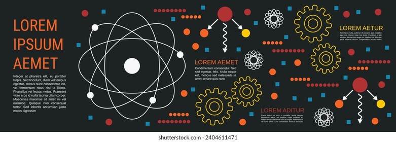 Digital technology vector concept illustration. Abstract geometric style background. Design for web banner, booklet, brochure cover, flyer, annual report