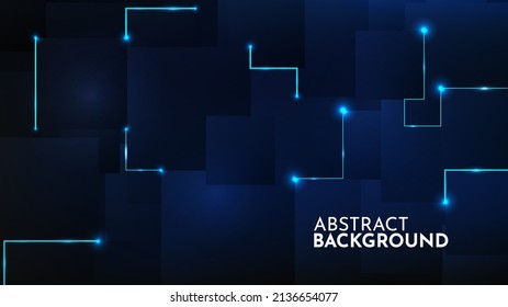  Tecnología digital. Ilustración vectorial. Fondo tecnológico de inteligencia artificial geométrica. Electrónica con luz azul Diseño para fondo, fondo, tarjeta web, tarjeta de felicitación. 