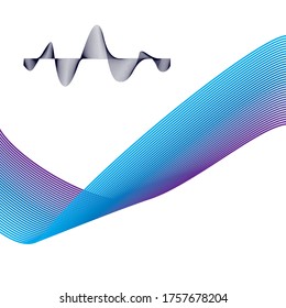 digital technology, vector of sound wave pattern element