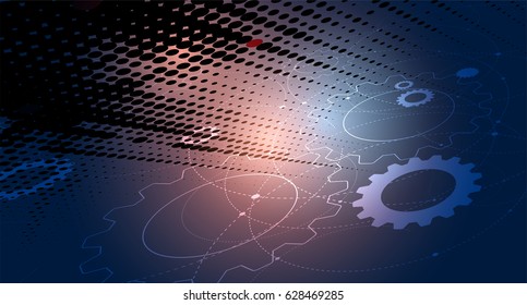Digital technology world. Business and media virtual concept. Vector background