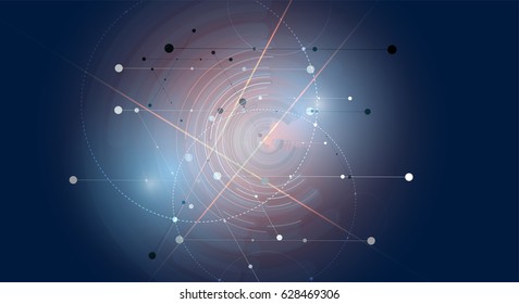 Digital technology world. Business and media virtual concept. Vector background
