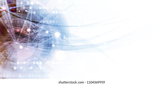 Digital technology world. Business virtual concept
