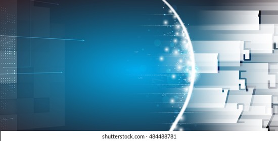 Digital technology world. Business virtual concept