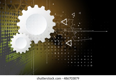 Digital technology world. Business virtual concept. Futuristic decision