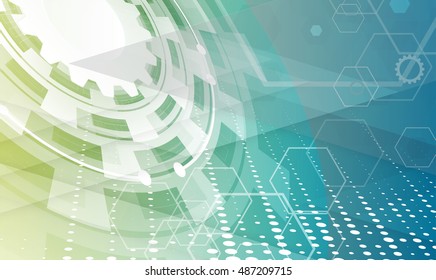 Digital technology world. Business virtual concept