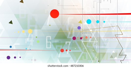 Digital technology world. Business virtual concept. Vector background