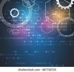 Digital technology world. Business virtual concept