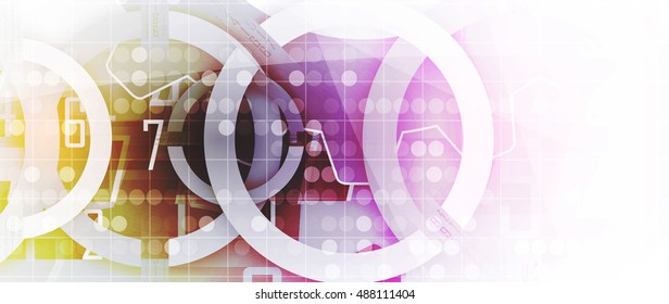Digital technology world. Business virtual concept