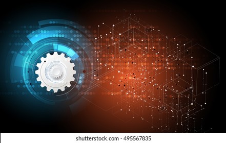 Digital technology world. Business virtual concept