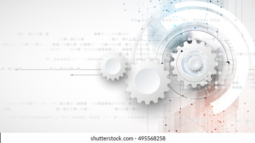 Digital Technology World. Business Virtual Concept. Vector Background