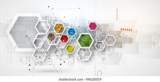 Digital technology world. Business virtual concept