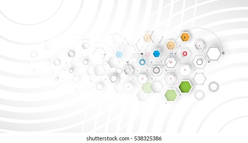 Digital technology world. Business virtual concept. Vector background