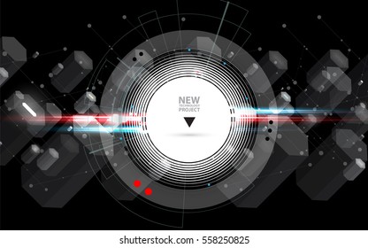 Digital technology world. Business virtual concept. Vector background