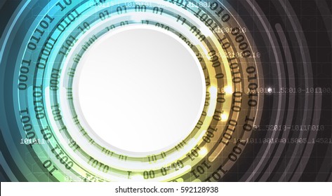 Digital technology world. Business virtual concept. Vector background