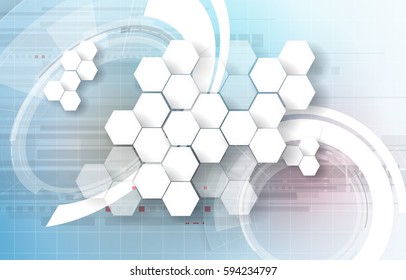 Digital technology world. Business virtual concept. Vector background