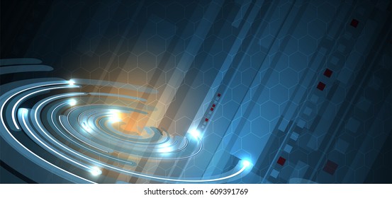 Digital technology world. Business virtual concept