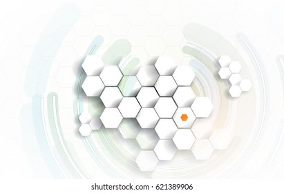 Digital technology world. Business virtual concept