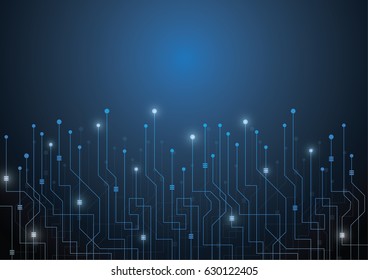 Digital technology world. Business virtual concept connection. Vector Illustration