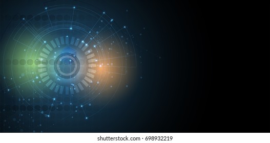 Digital technology world. Business virtual concept. Futuristic design