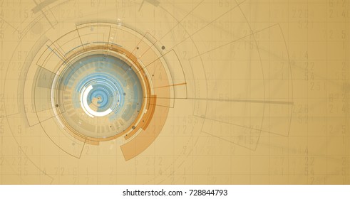 Digital technology world. Business virtual concept. Futuristic background