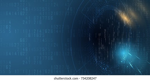 Digital technology world. Business virtual concept