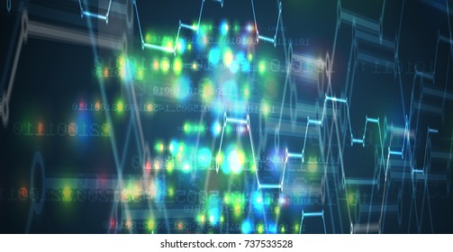 Digital technology world. Business virtual concept