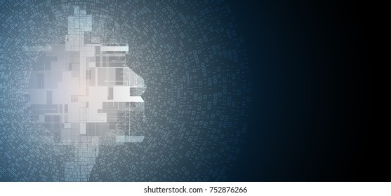 Digital technology world. Business virtual concept