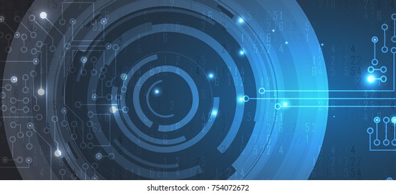 Digital technology world. Business virtual concept. Vector background