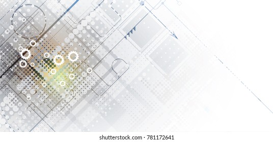 Digital technology world. Business virtual concept. Vector background