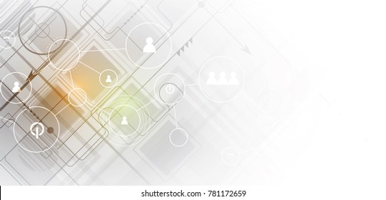 Digital technology world. Business virtual concept. Vector background