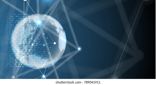 Digital technology world. Business virtual concept