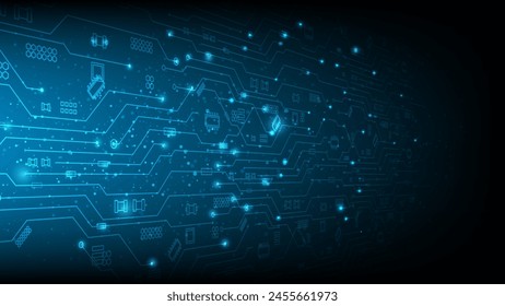 Vektorgrafik futuristische Platine, Elektronische Musik Motherboard, Kommunikations- und Ingenieurkonzept, Hi-Tech Digitaltechnik-Konzept.	
