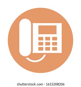 digital telephone communication device isolated icon vector illustration design