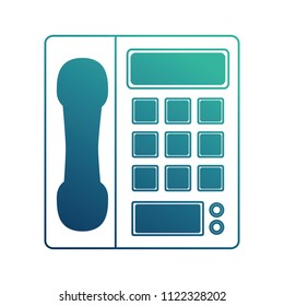digital telephone isolated icon