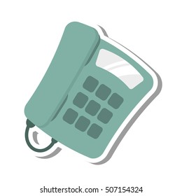digital telephone isolated icon vector illustration design